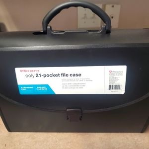 21 pocket portable file case
